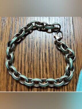 Tiffany Blue Enamel Silver Bracelet